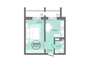 1-к квартира, вторичка, 38м2, 14/16 этаж