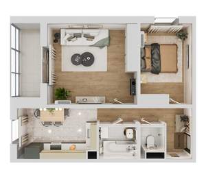 2-к квартира, вторичка, 54м2, 7/18 этаж