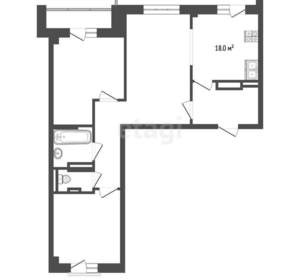 3-к квартира, вторичка, 87м2, 25/26 этаж