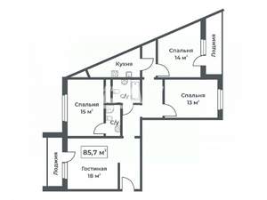 3-к квартира, вторичка, 86м2, 10/11 этаж