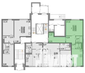 2-к квартира, вторичка, 41м2, 1/10 этаж