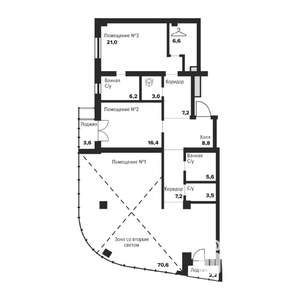 2-к квартира, строящийся дом, 156м2, 28/29 этаж