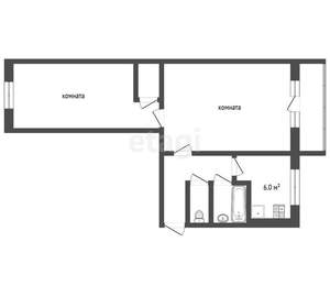 2-к квартира, вторичка, 45м2, 5/5 этаж
