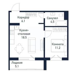 1-к квартира, вторичка, 40м2, 10/10 этаж