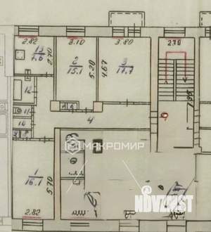 3-к квартира, вторичка, 78м2, 4/4 этаж