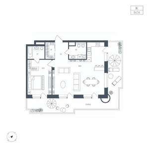 1-к квартира, вторичка, 84м2, 5/8 этаж