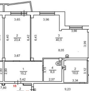 2-к квартира, вторичка, 87м2, 5/16 этаж