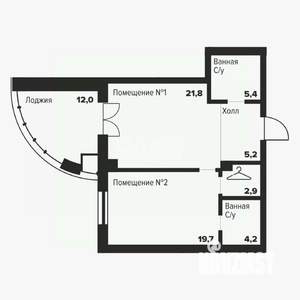 1-к квартира, вторичка, 59м2, 7/31 этаж