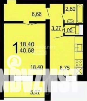 1-к квартира, вторичка, 40м2, 10/10 этаж