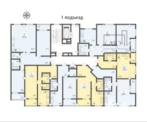 1-к квартира, вторичка, 38м2, 3/9 этаж