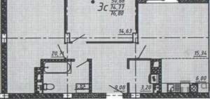 2-к квартира, вторичка, 75м2, 2/23 этаж