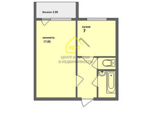 1-к квартира, вторичка, 35м2, 5/10 этаж