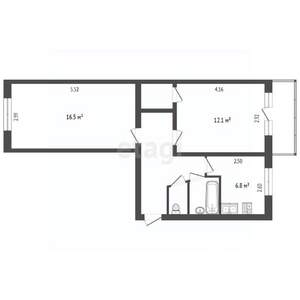 2-к квартира, вторичка, 46м2, 3/5 этаж