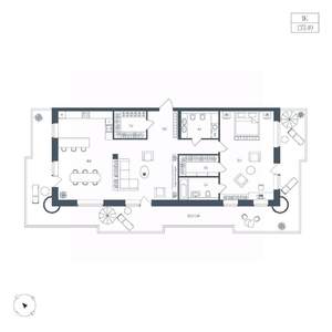 1-к квартира, вторичка, 133м2, 7/10 этаж