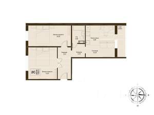 3-к квартира, вторичка, 68м2, 8/9 этаж