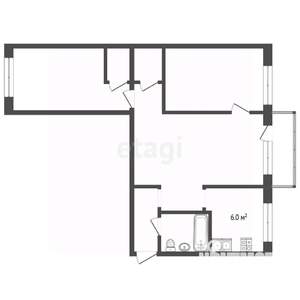 3-к квартира, вторичка, 54м2, 4/5 этаж