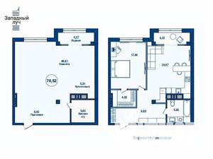 1-к квартира, вторичка, 71м2, 14/23 этаж