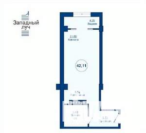 1-к квартира, вторичка, 42м2, 18/24 этаж