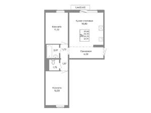 3-к квартира, вторичка, 57м2, 5/10 этаж