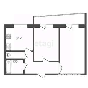 2-к квартира, вторичка, 52м2, 4/10 этаж