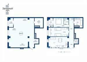 1-к квартира, вторичка, 82м2, 10/23 этаж