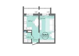 1-к квартира, вторичка, 37м2, 2/13 этаж