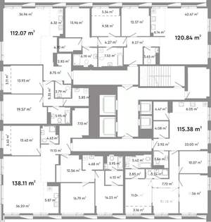 3-к квартира, строящийся дом, 112м2, 23/24 этаж