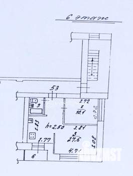 2-к квартира, вторичка, 40м2, 6/9 этаж
