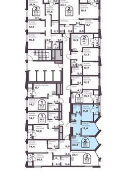 2-к квартира, вторичка, 60м2, 12/8 этаж