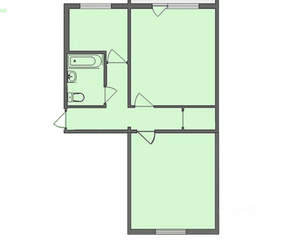 2-к квартира, вторичка, 54м2, 5/5 этаж