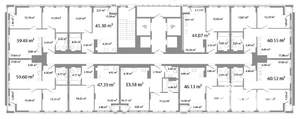 2-к квартира, строящийся дом, 44м2, 7/21 этаж
