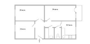 3-к квартира, вторичка, 80м2, 3/5 этаж