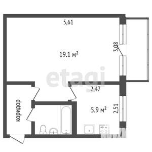 1-к квартира, вторичка, 32м2, 1/5 этаж