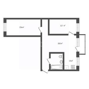 3-к квартира, вторичка, 56м2, 5/5 этаж