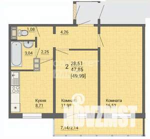2-к квартира, вторичка, 50м2, 7/10 этаж