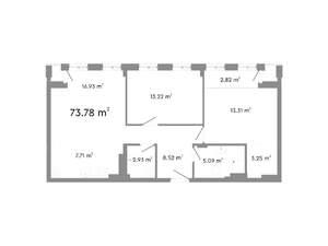 2-к квартира, строящийся дом, 74м2, 2/11 этаж