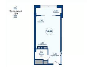 1-к квартира, вторичка, 36м2, 9/25 этаж