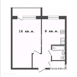 1-к квартира, вторичка, 31м2, 2/9 этаж
