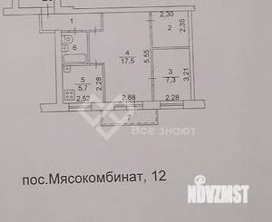 2-к квартира, вторичка, 44м2, 4/4 этаж