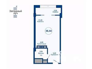 1-к квартира, вторичка, 36м2, 8/25 этаж