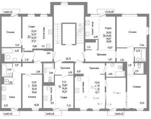 2-к квартира, строящийся дом, 37м2, 9/10 этаж