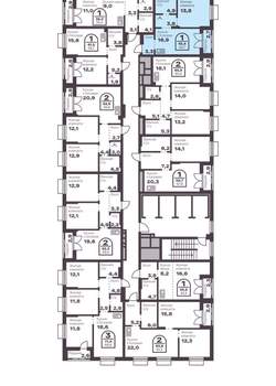 1-к квартира, вторичка, 43м2, 8/8 этаж