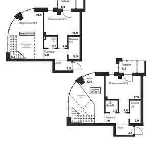 2-к квартира, вторичка, 131м2, 26/29 этаж