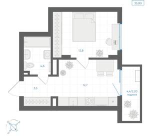 1-к квартира, вторичка, 36м2, 7/18 этаж