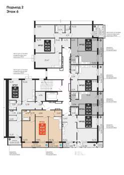 2-к квартира, вторичка, 72м2, 6/10 этаж