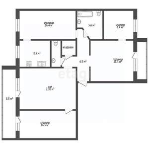 4-к квартира, вторичка, 113м2, 4/10 этаж