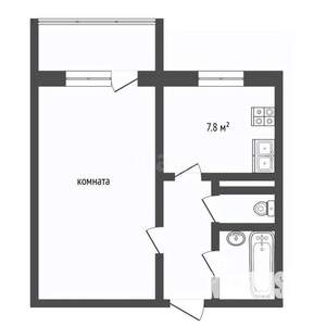 1-к квартира, вторичка, 34м2, 7/9 этаж