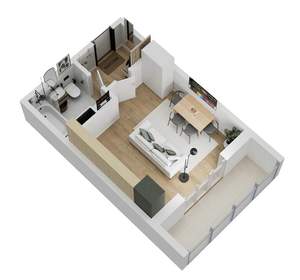 Студия квартира, вторичка, 24м2, 1/18 этаж
