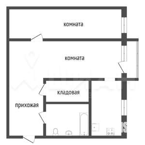 2-к квартира, вторичка, 47м2, 2/5 этаж