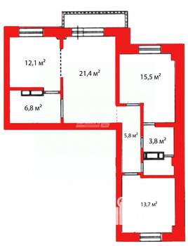 3-к квартира, вторичка, 82м2, 15/26 этаж